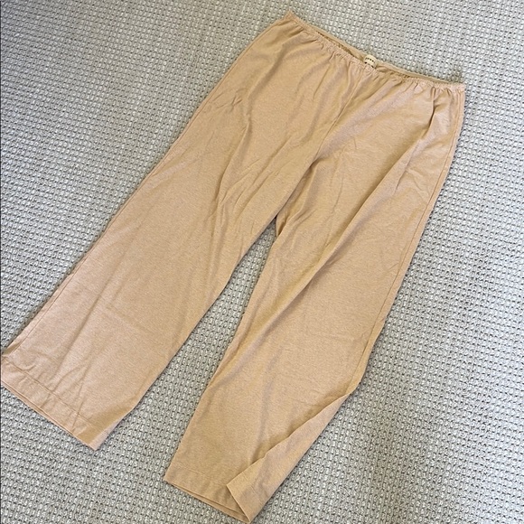 DONNI. Tan Wide Leg Pants Relaxed Fit - Picture 1 of 1
